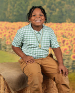 Dragonfly Dreams Bamboo Sage Gingham Polo Shirt Everetts Place