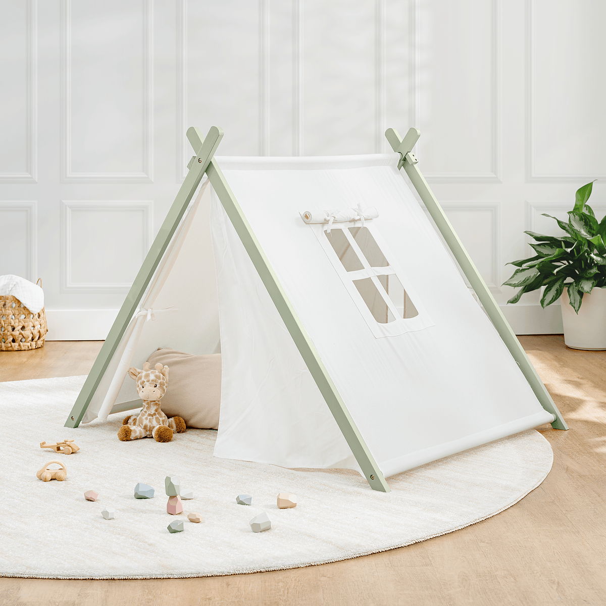 Comfy Cubs Sage Kids Indoor Play Tent For Creative Make Believe Play - 