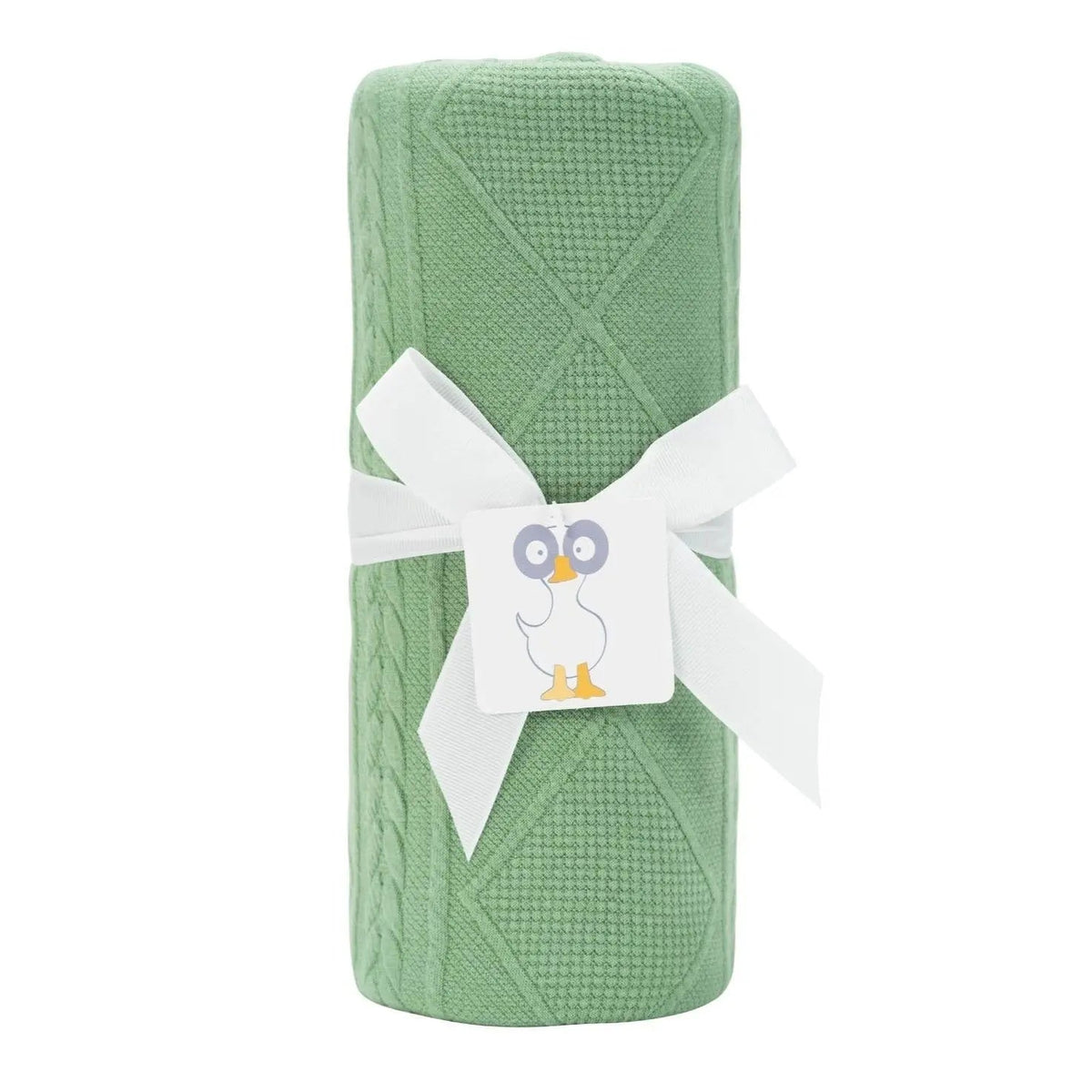 Goosewaddle® | Newborn Baby Blankets Toys Teethers Bibs & More Sage Knit Blanket - 