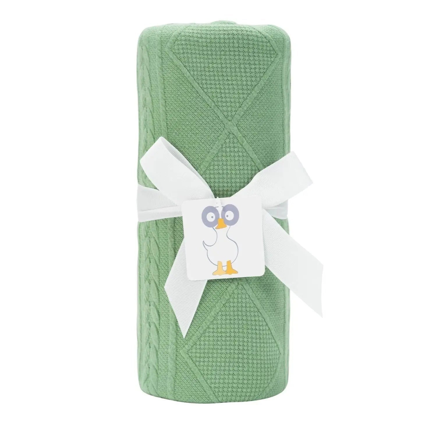 Goosewaddle® | Newborn Baby Blankets Toys Teethers Bibs & More Sage Knit Blanket - 