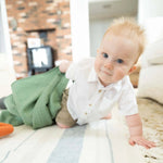 Goosewaddle® | Newborn Baby Blankets Toys Teethers Bibs & More Sage Knit Blanket with Soft Yarn for Cozy Home Decor