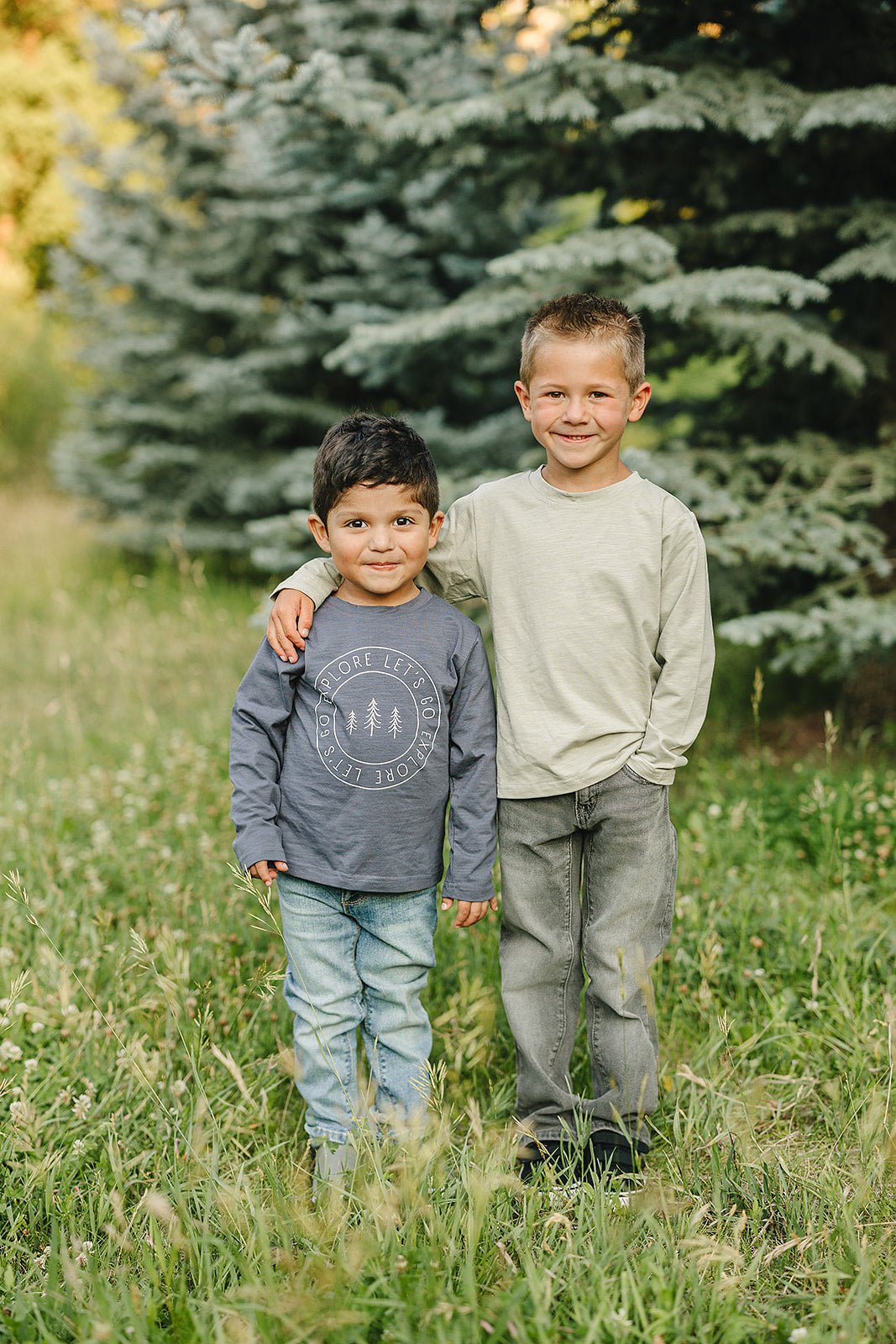 Mebie Baby Sage Long Sleeve Cotton Tee - 