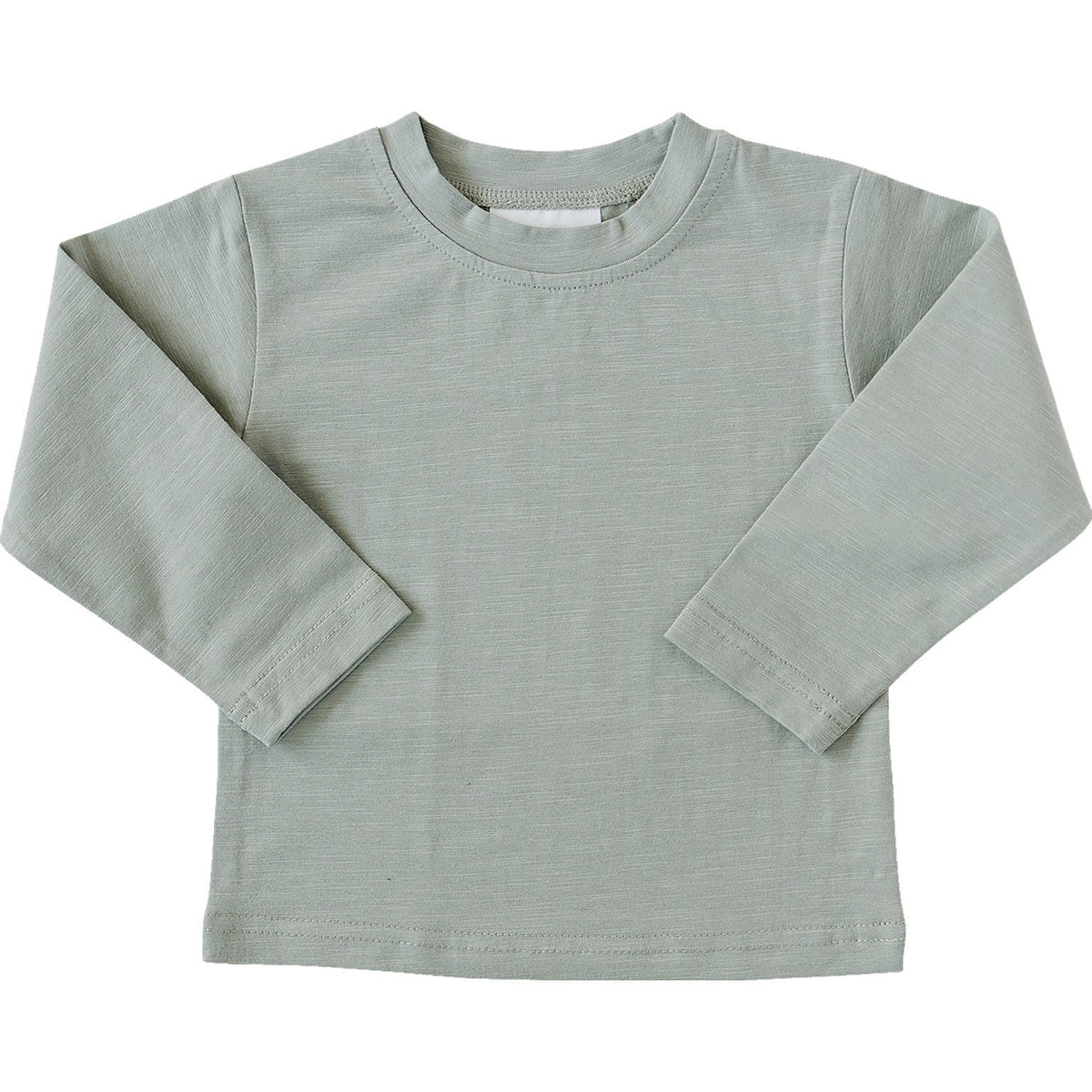 Sage Long Sleeve Cotton Tee - Sleeve, White, Grey, Long-sleeved T-shirt, Active Shirt | Everetts Place