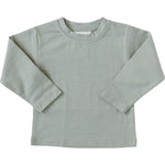 Sage Long Sleeve Cotton Tee - Sleeve, White, Grey, Long-sleeved T-shirt, Active Shirt | Everetts Place