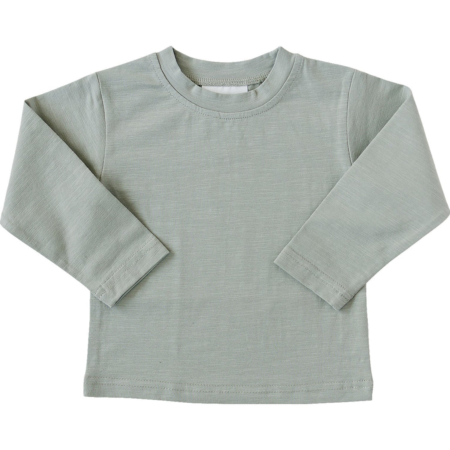 Sage Long Sleeve Cotton Tee - Sleeve, White, Grey, Long-sleeved T-shirt, Active Shirt | Everetts Place