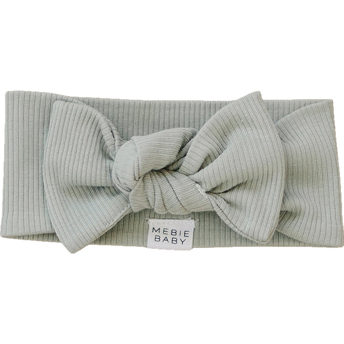 Mebie Baby Sage Organic Cotton Ribbed Head Wrap One Size For Babies And Up - 