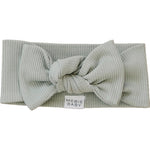 Mebie Baby Sage Organic Cotton Ribbed Head Wrap One Size For Babies And Up - 