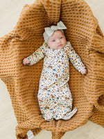 Mebie Baby Sage Organic Cotton Ribbed Head Wrap One Size For Babies And Up - 