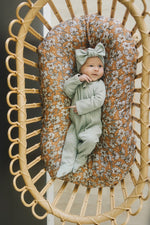 Mebie Baby Sage Organic Cotton Ribbed Head Wrap One Size For Babies And Up - 