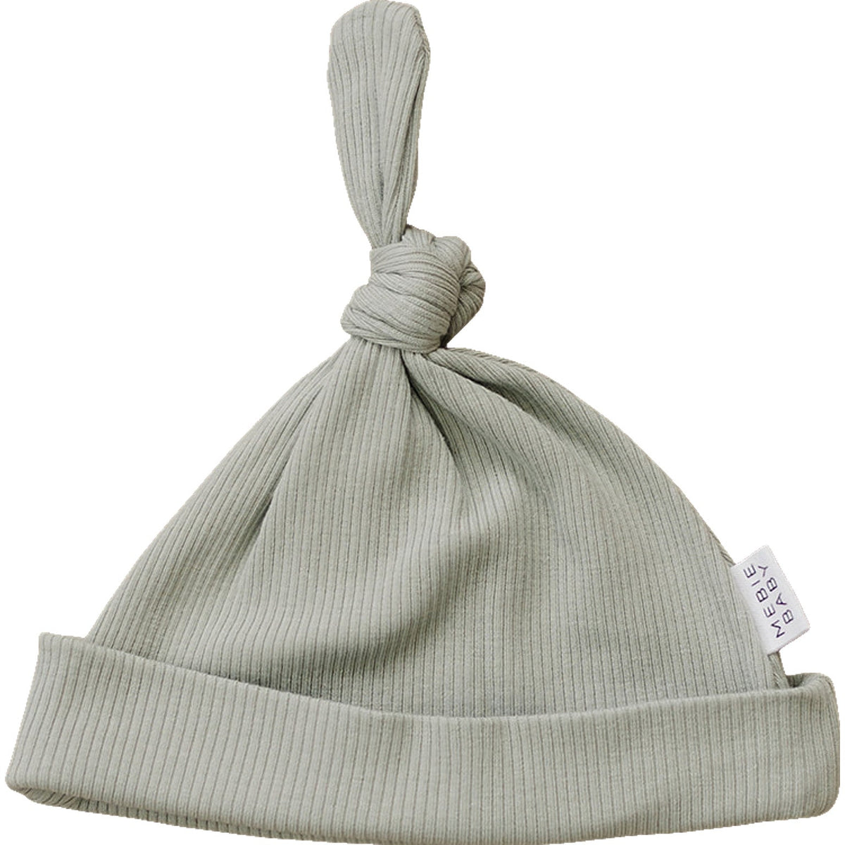 Sage Organic Ribbed Newborn Knot Hat - Knit cap, Beanie, Wool, Woolen, Hat | Everetts Place
