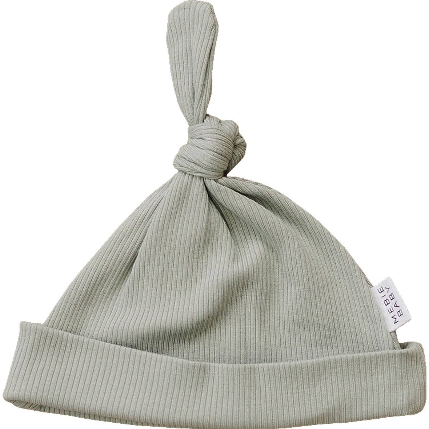 Sage Organic Ribbed Newborn Knot Hat - Knit cap, Beanie, Wool, Woolen, Hat | Everetts Place
