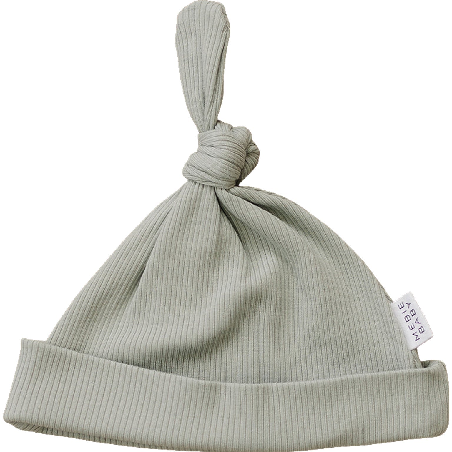 Sage Organic Ribbed Newborn Knot Hat - Knit cap, Beanie, Wool, Woolen, Hat | Everetts Place