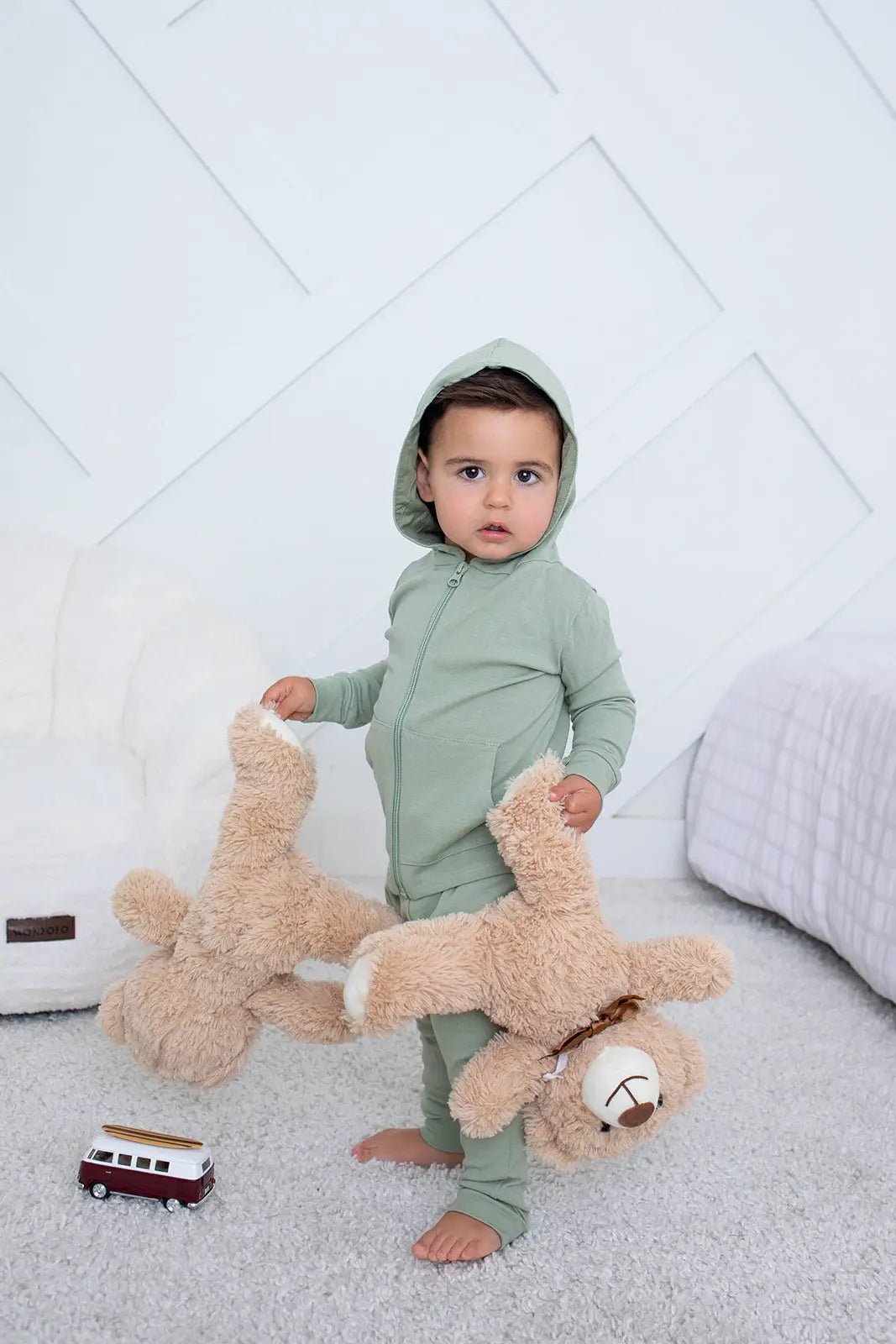 Bestaroo Sage Relaxed Fit Kids Joggers With Cotton Bamboo Blend For Cozy Loungewear - 