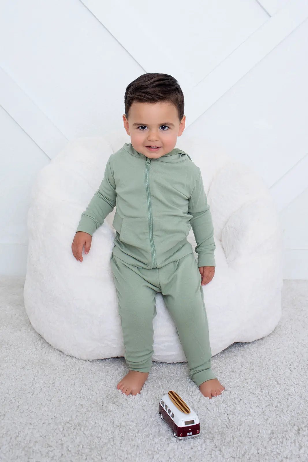 Bestaroo Sage Relaxed Fit Kids Joggers With Cotton Bamboo Blend For Cozy Loungewear - 