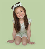 DREAM BIG LITTLE CO SAGE WAVY CHECKERS DREAM RUFFLE SHORT SETEveretts Place