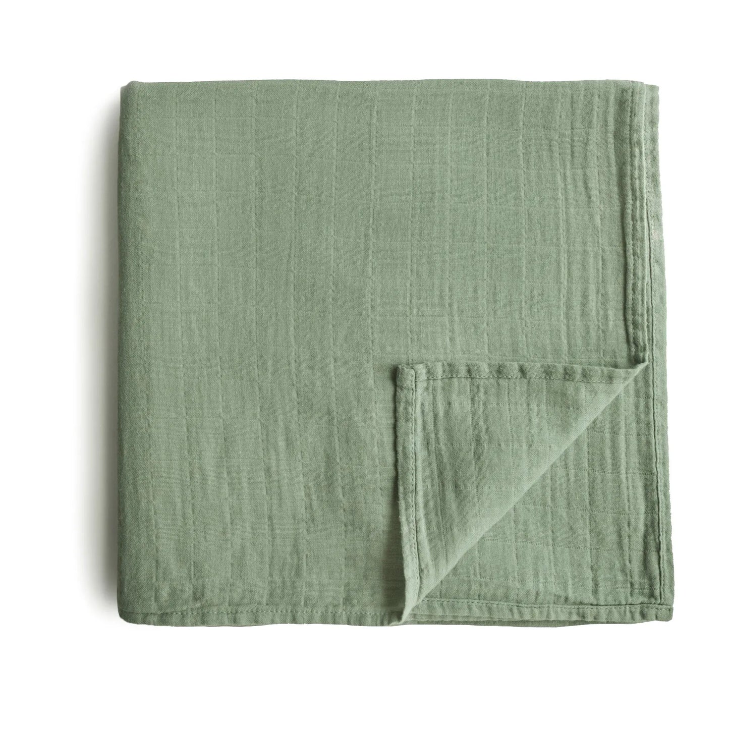 Organic Cotton Muslin Swaddle Blanket for Baby Cuddling and Nursing Mushie