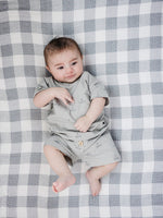 Mebie Baby Sailboat Button Short Set for Baby and Toddler Soft Cotton Spandex Blend - 