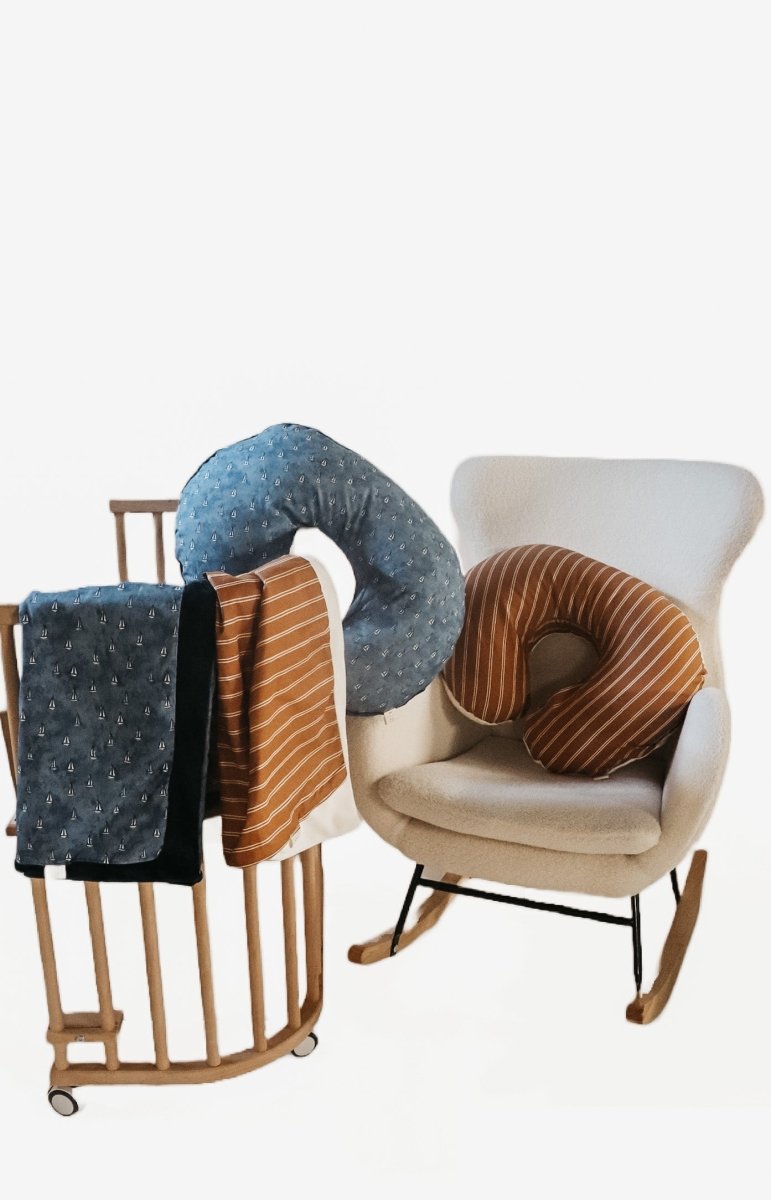 Little Mae & Co Sailboat Nursing Pillow Cover For Baby Feeding Support - Everetts Place Boutique - 