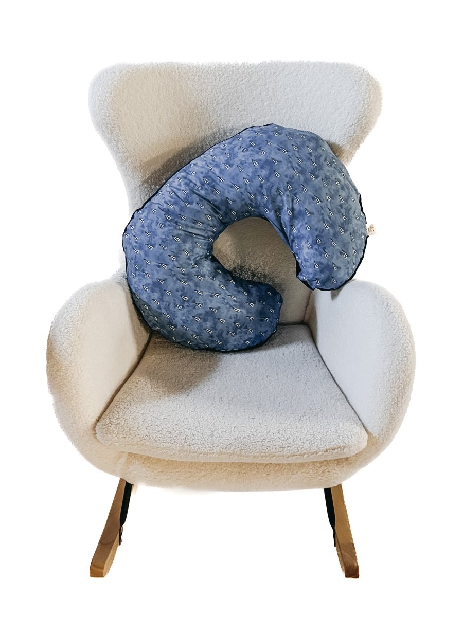 Little Mae & Co Sailboat Nursing Pillow Cover For Baby Feeding Support - Everetts Place Boutique - 