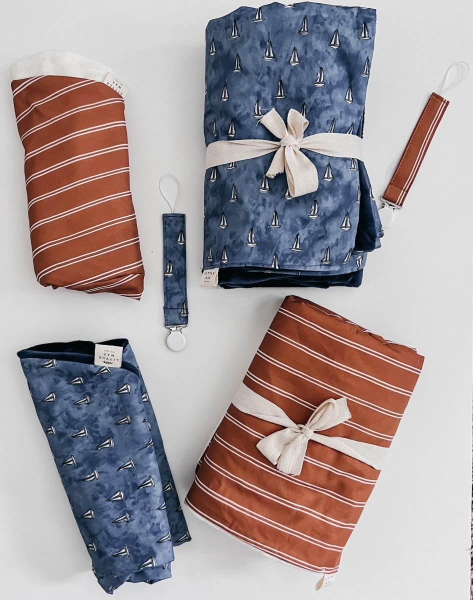 Little Mae & Co Sailboat Pacifier Clip for Babies Handmade Nursery Decor - Everetts Place Boutique - 