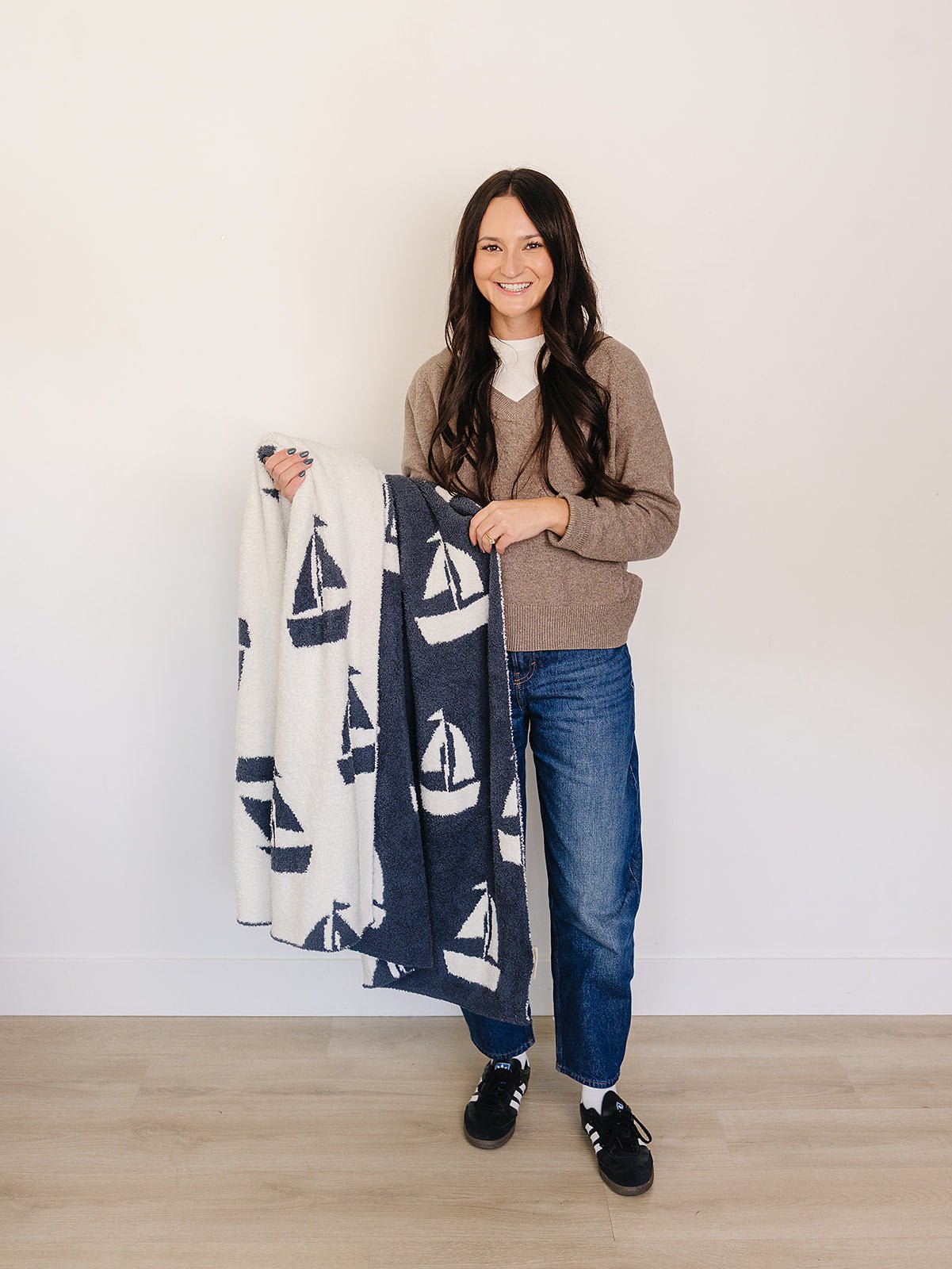 Mebie Baby Sailboat Plush Blanket - 