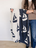 Mebie Baby Sailboat Plush Blanket - 