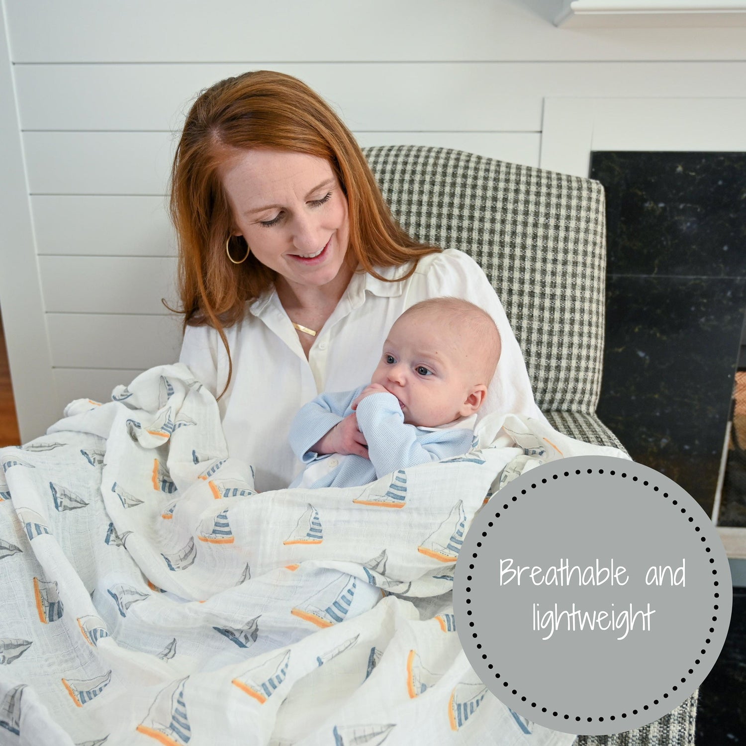 LollyBanks Sailing Away Swaddle BlanketEveretts Place