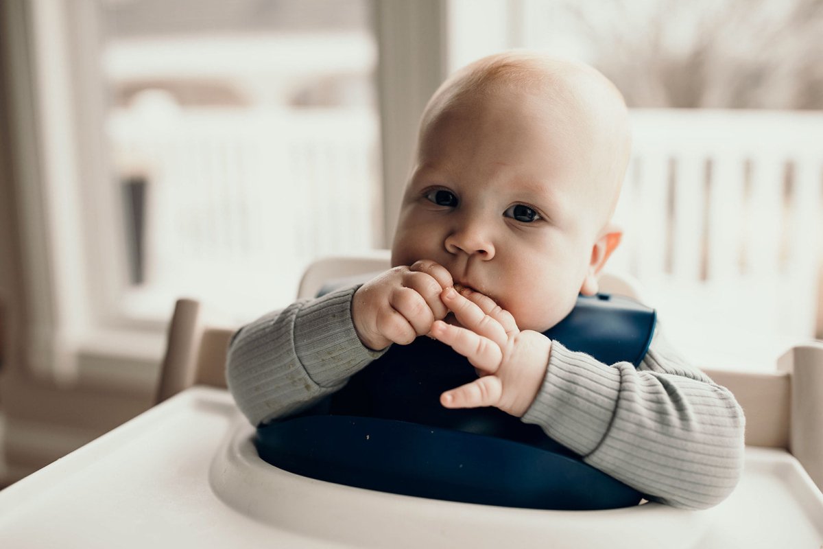 Three Little Tots Sailor Blue Silicone Bib with Crumb Catcher - 