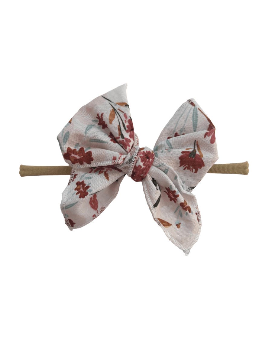 Little Mae & Co Sailor Bow Baby Girl Nylon Headband Bow Clips - 