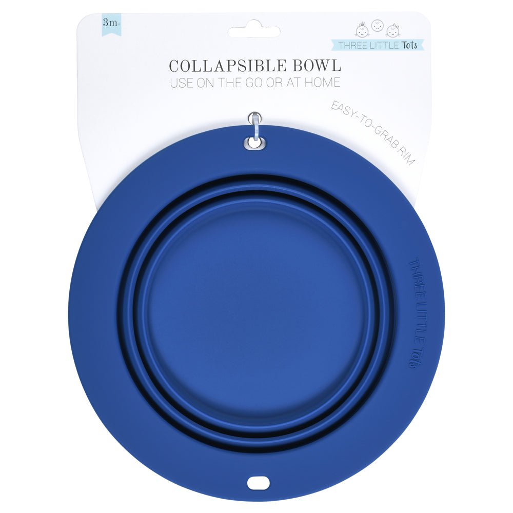 Three Little Tots Sailor Collapsible Bowl for Travel or Home - 