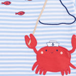 Angel Dear Sailor Sea Creatures Appliques - Crew Neck Tee with Cargo Short - 