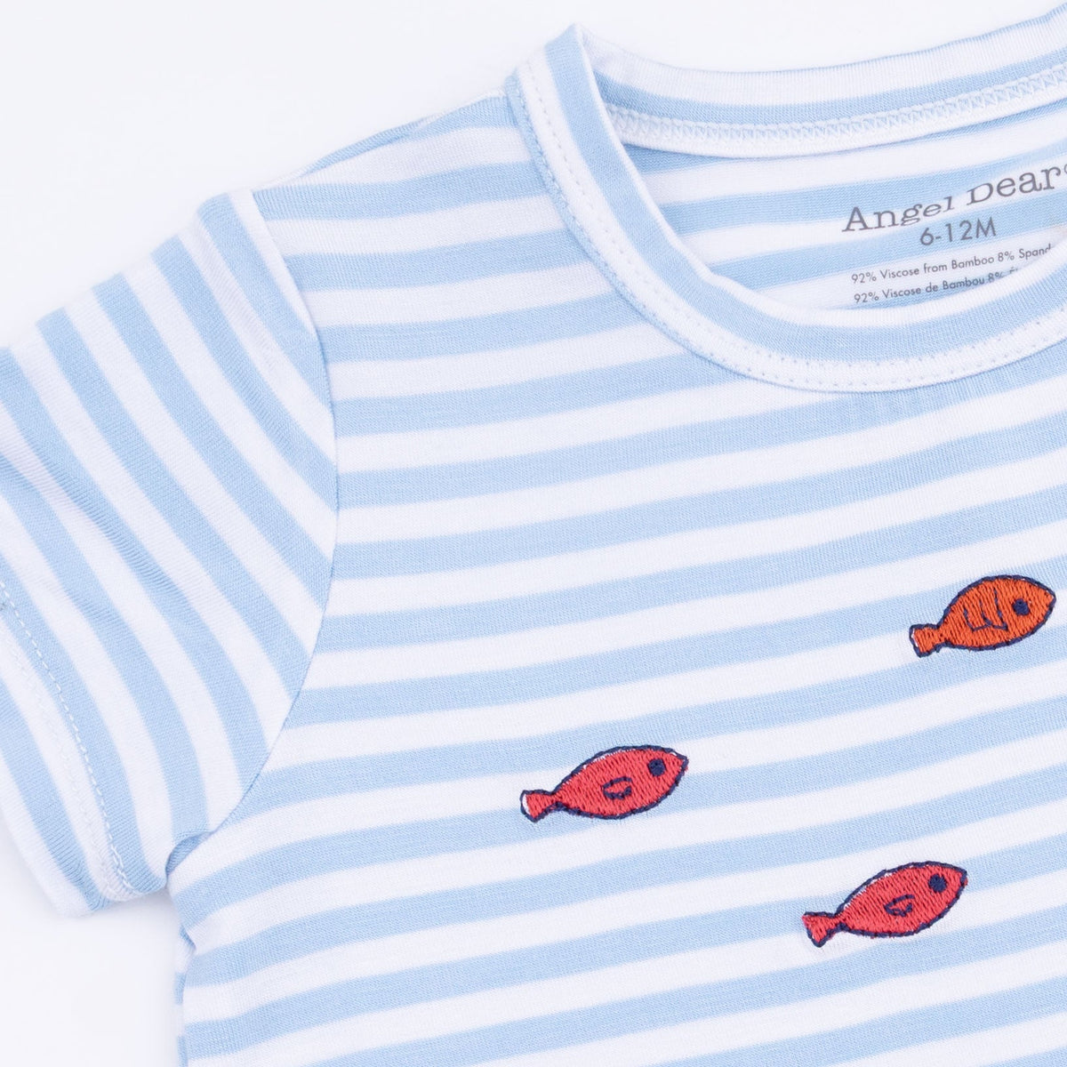 Angel Dear Sailor Sea Creatures Appliques - Crew Neck Tee with Cargo Short - 