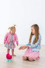 Mila & Rose ® SALE Blue Retro Unicorns S/S Twirl BodysuitEveretts Place
