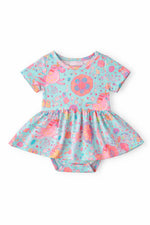 Mila & Rose ® SALE Blue Retro Unicorns S/S Twirl BodysuitEveretts Place
