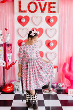 Mila & Rose ® SALE Disco Bows 3/4 Sleeve Pocket Twirl Dress - 