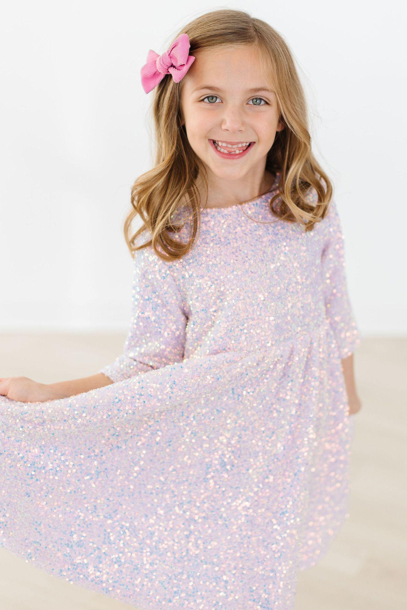 Mila & Rose ® Sale Lavender Sequin Dress For Girls Wedding Ready Now - 