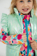 Mila & Rose ® SALE Mint Iridescent Puffer Vest - 