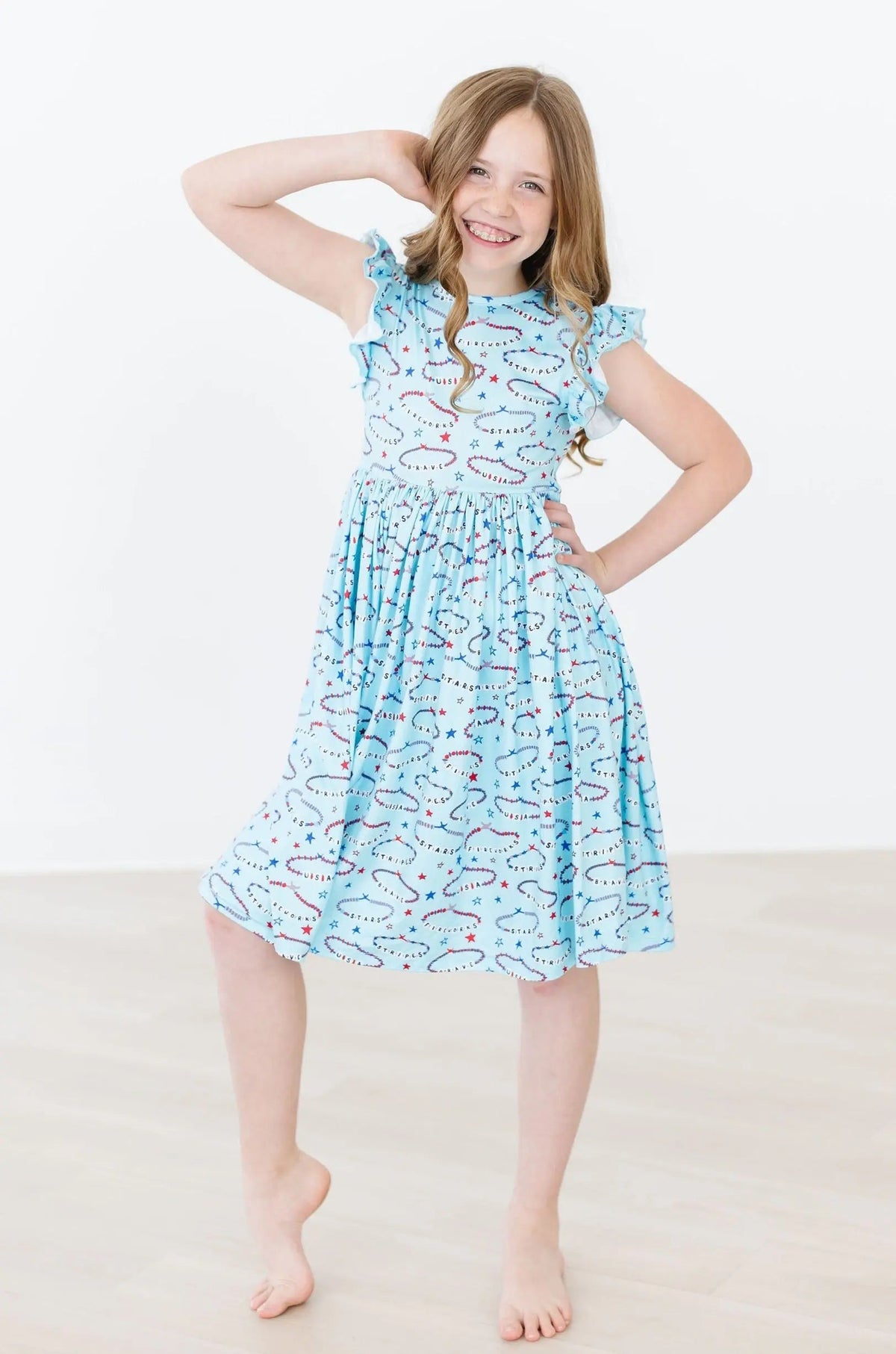 Mila & Rose ® SALE Miss Americana (Mila's Version) Flutter Sleeve Twirl Dress - 