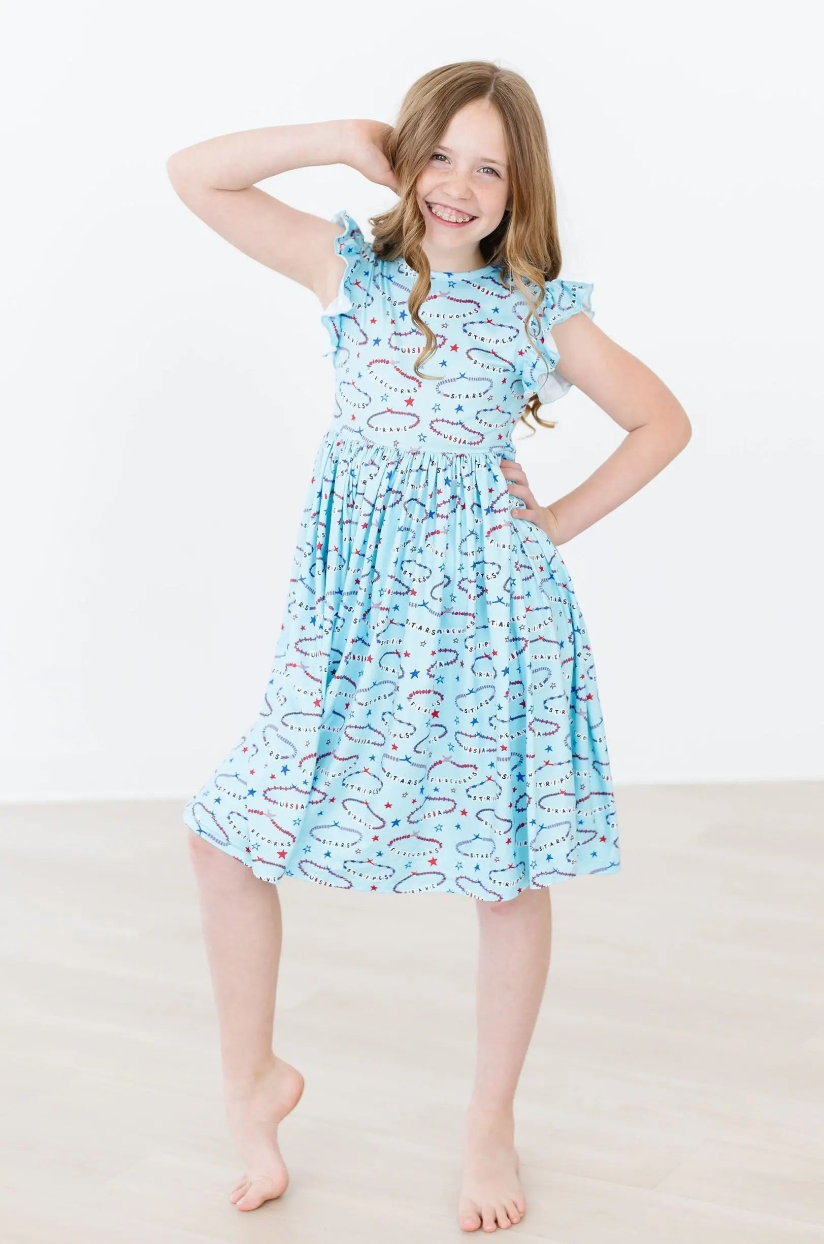 Mila & Rose ® SALE Miss Americana (Mila's Version) Flutter Sleeve Twirl Dress - 