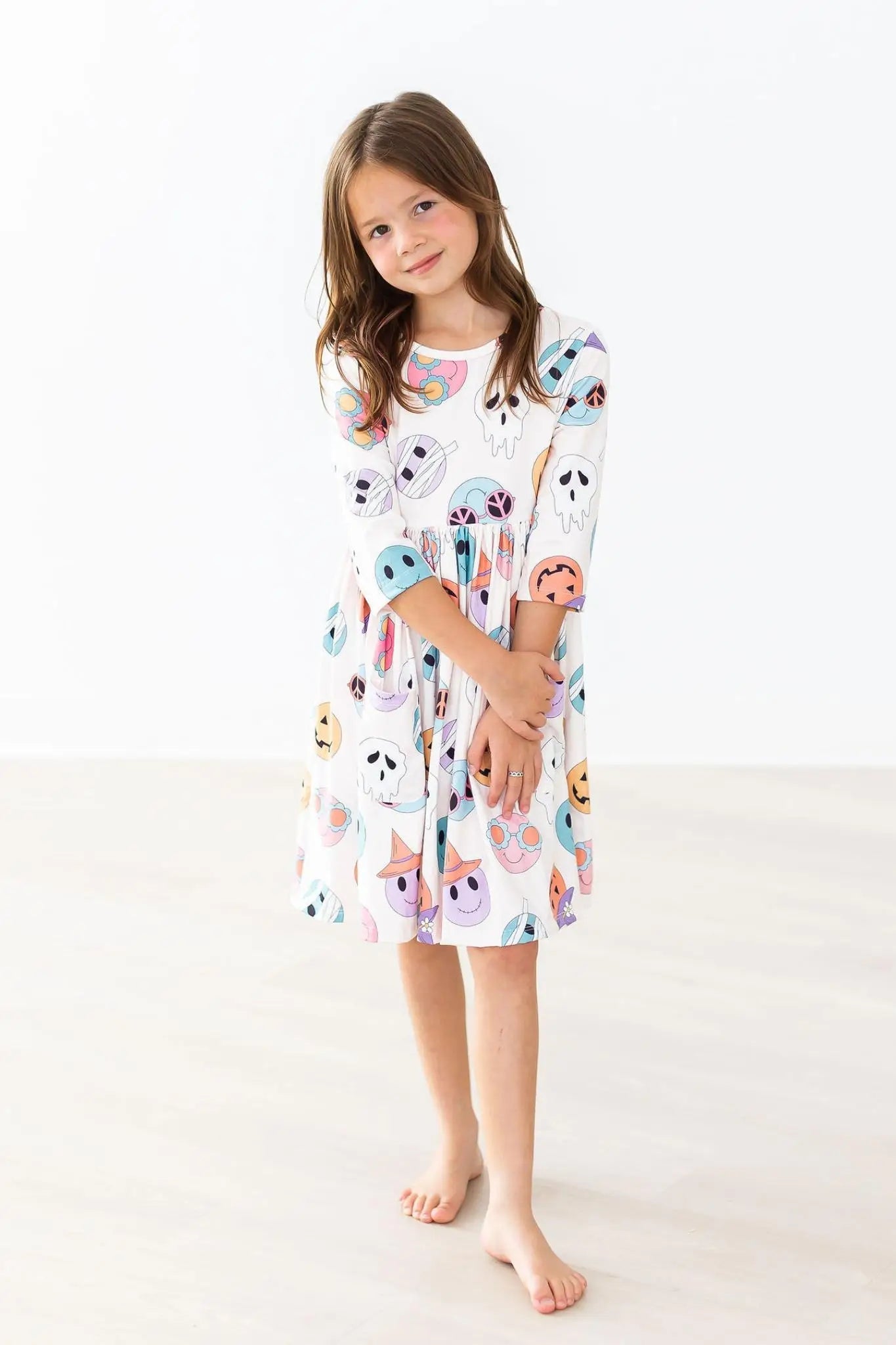 Mila & Rose ® SALE Monster Mash 3/4 Sleeve Pocket Twirl Dress - 