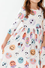 Mila & Rose ® SALE Monster Mash 3/4 Sleeve Pocket Twirl Dress - 
