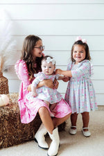 Mila & Rose ® SALE Pumpkin Picnic 3/4 Sleeve Ruffle Twirl Dress - 
