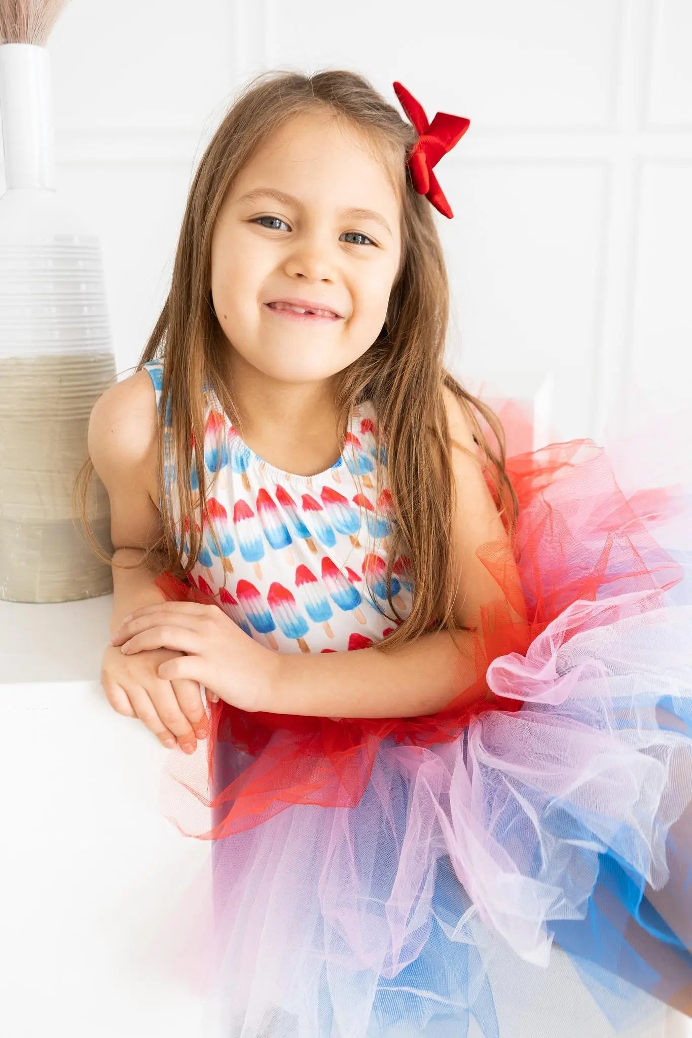 Mila & Rose ® SALE Red, White & Cute Tank Tutu Leotard - 