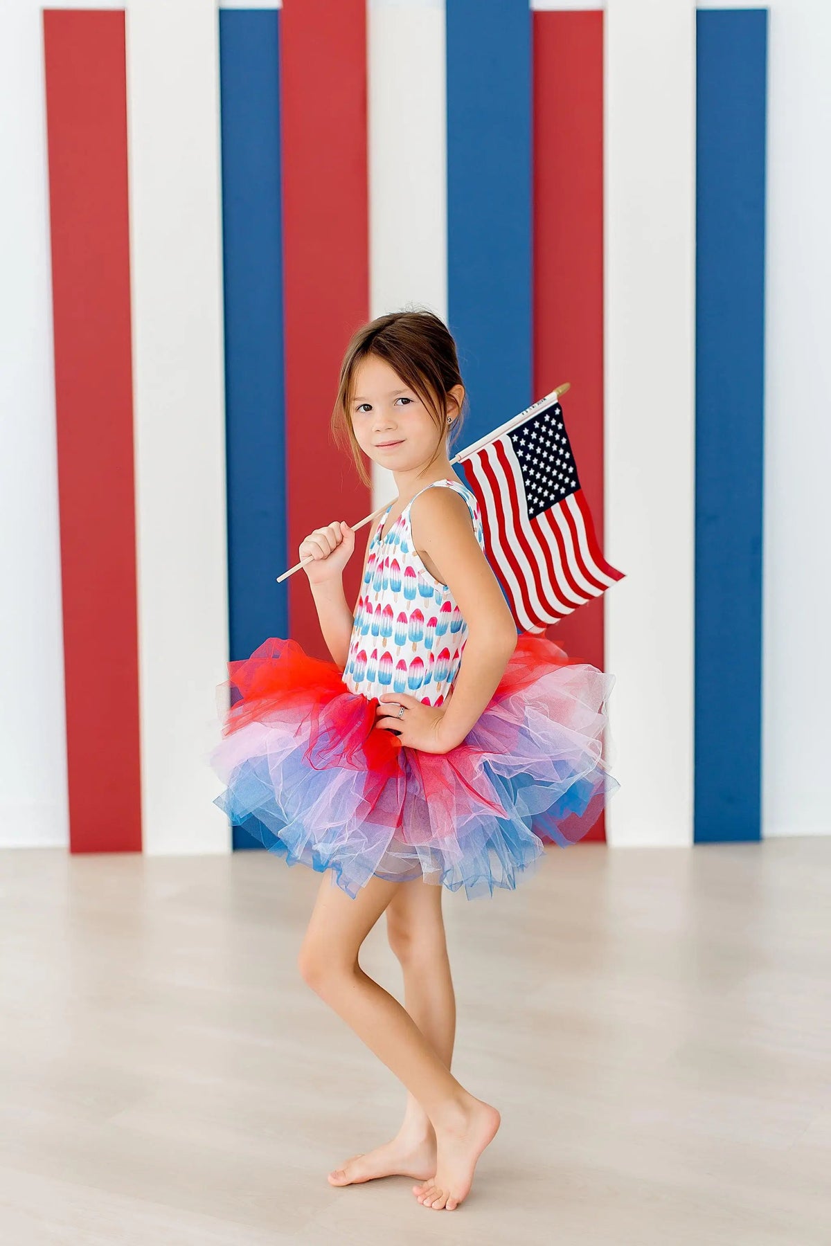Mila & Rose ® SALE Red, White & Cute Tank Tutu Leotard - 
