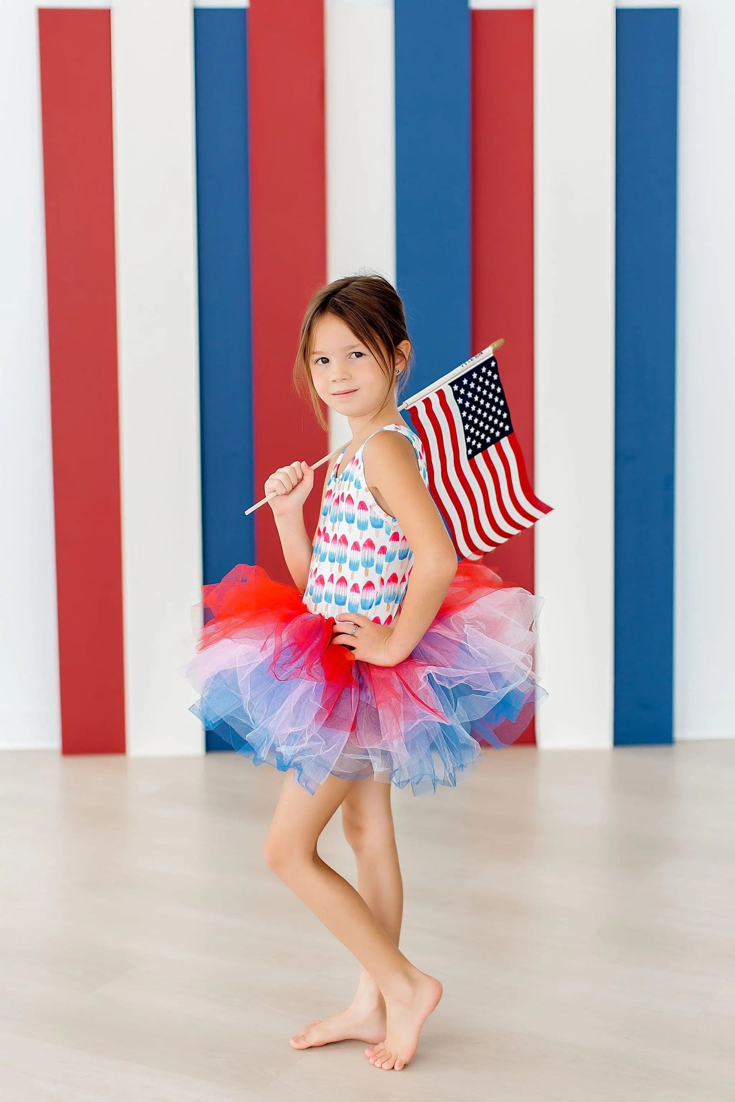 Mila & Rose ® SALE Red, White & Cute Tank Tutu Leotard - 