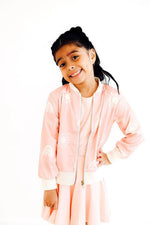 Mila & Rose ® SALE Soft Pink Suns Satin Jacket - 
