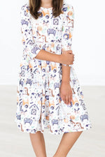 Mila & Rose ® SALE Stay Spooky 3/4 Sleeve Pocket Twirl Dress - 