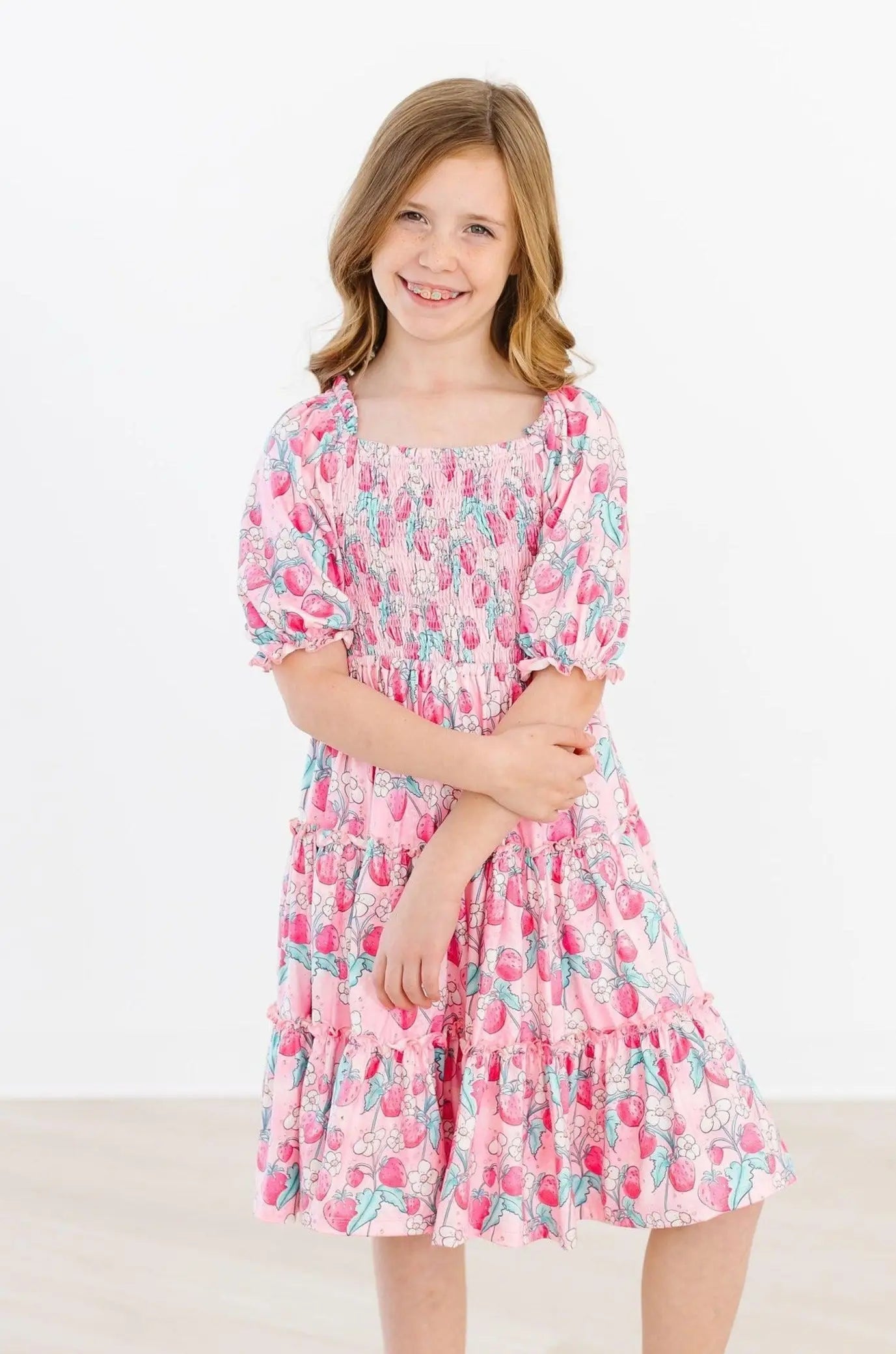 Mila & Rose ® SALE Strawberry Shortcake Smocked Ruffle Dress - 