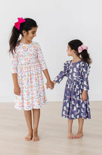 Mila & Rose ® SALE Tied with a Boo 3/4 Ruffle Twirl Dress - 