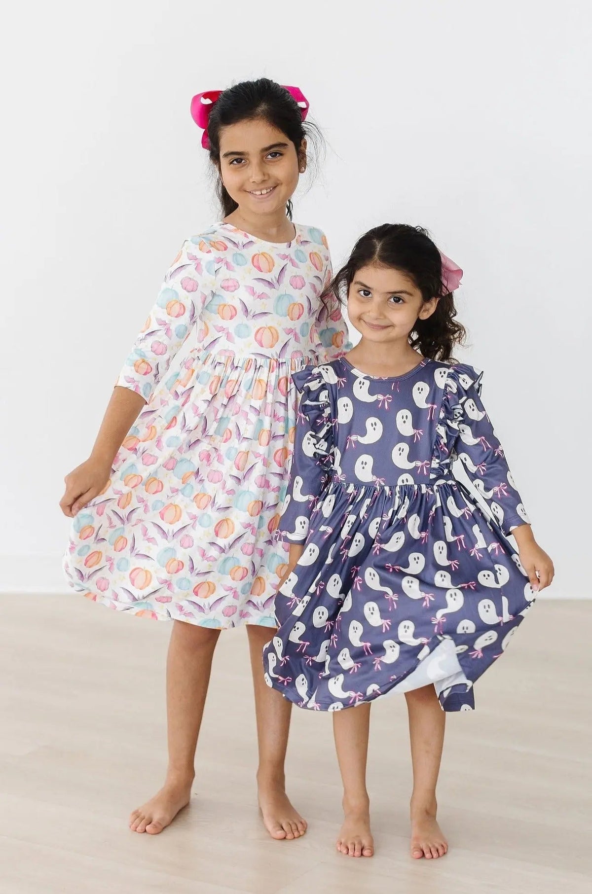 Mila & Rose ® SALE Tied with a Boo 3/4 Ruffle Twirl Dress - 